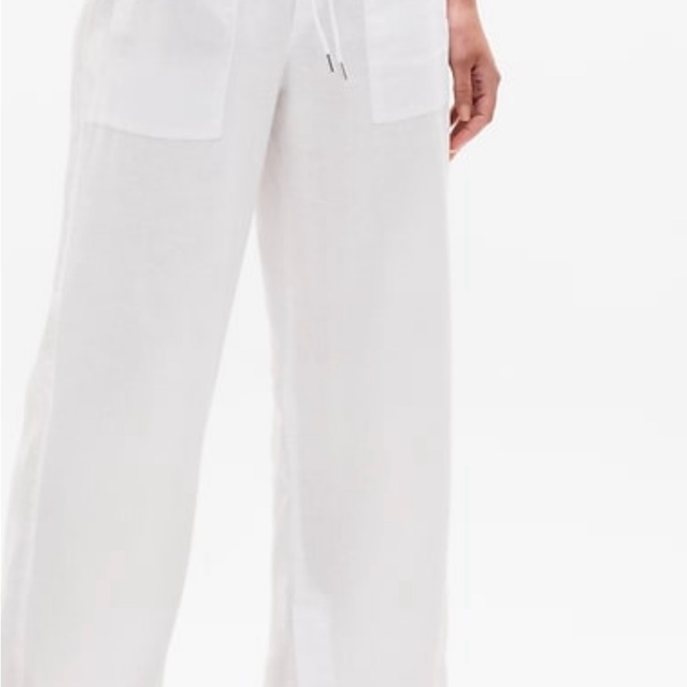 Athleta Retreat Linen High Rise Pant- Calla Lily